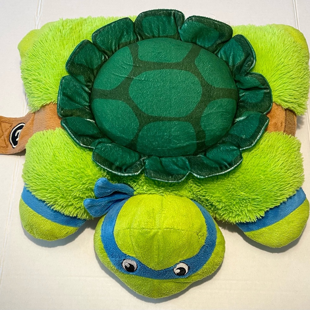 Green Turtle Stuffed Animal Pillow